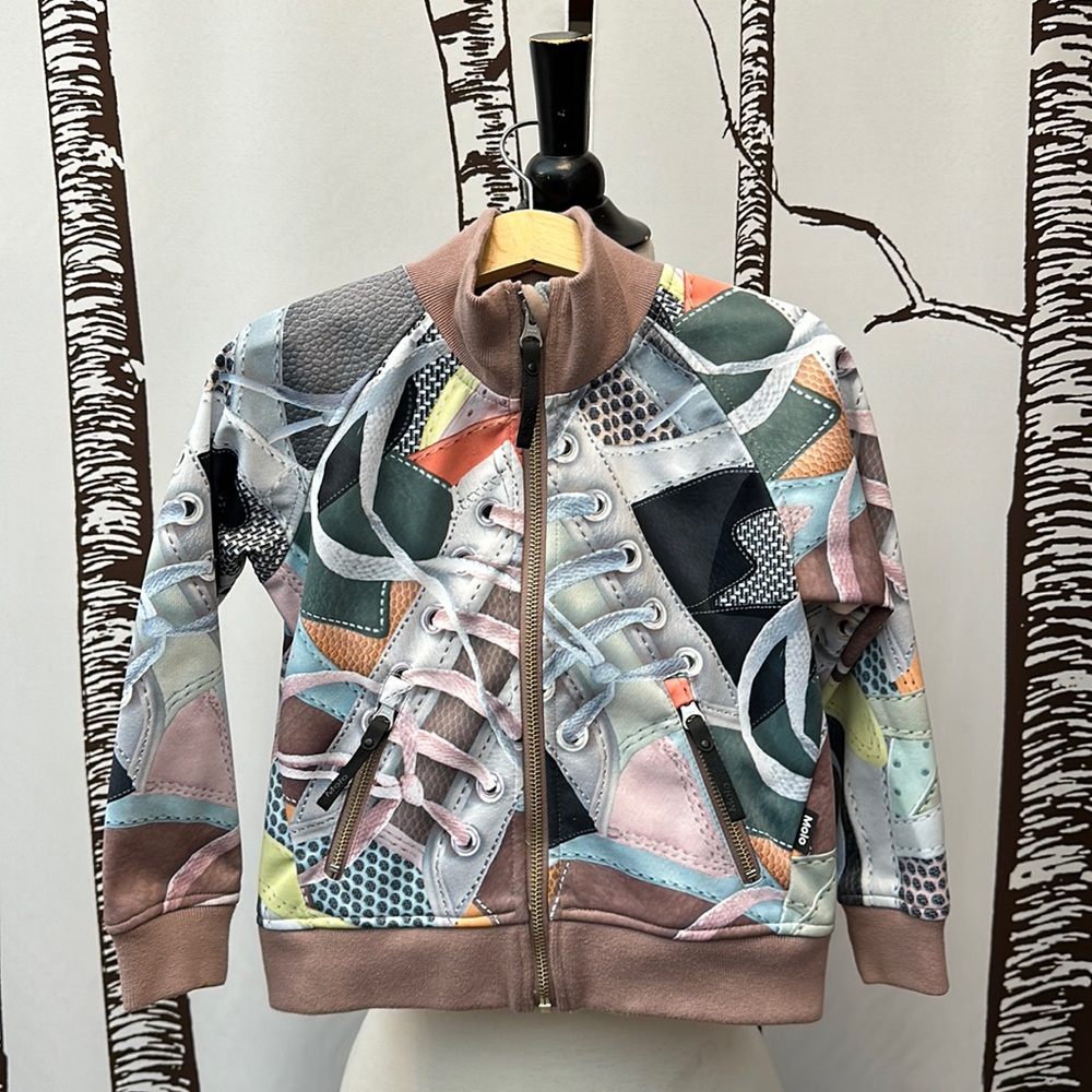 Molo girls photo real sneaker bomber jacket size 110 / 5